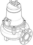 Погружной фекальный насос Hydropompe F 504/423   с одноканальной крыльчаткой