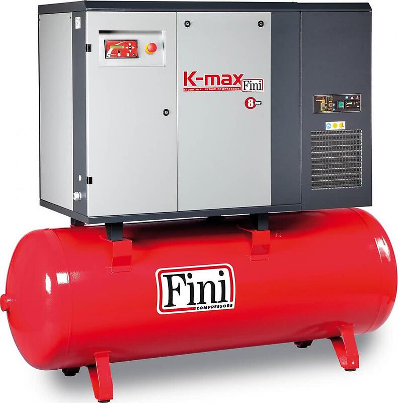 Винтовой компрессор FINI K-MAX 1510-500F-ES   на ресивере, с осушителем, без частотного преобразователя