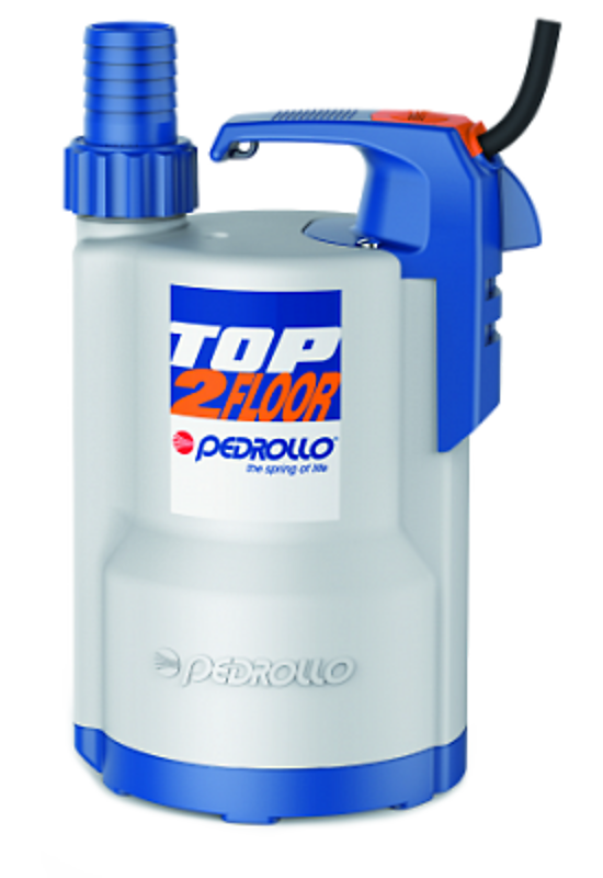 Погружной дренажный насос Pedrollo TOP FLOOR   откачивает воду до уровня 2 мм