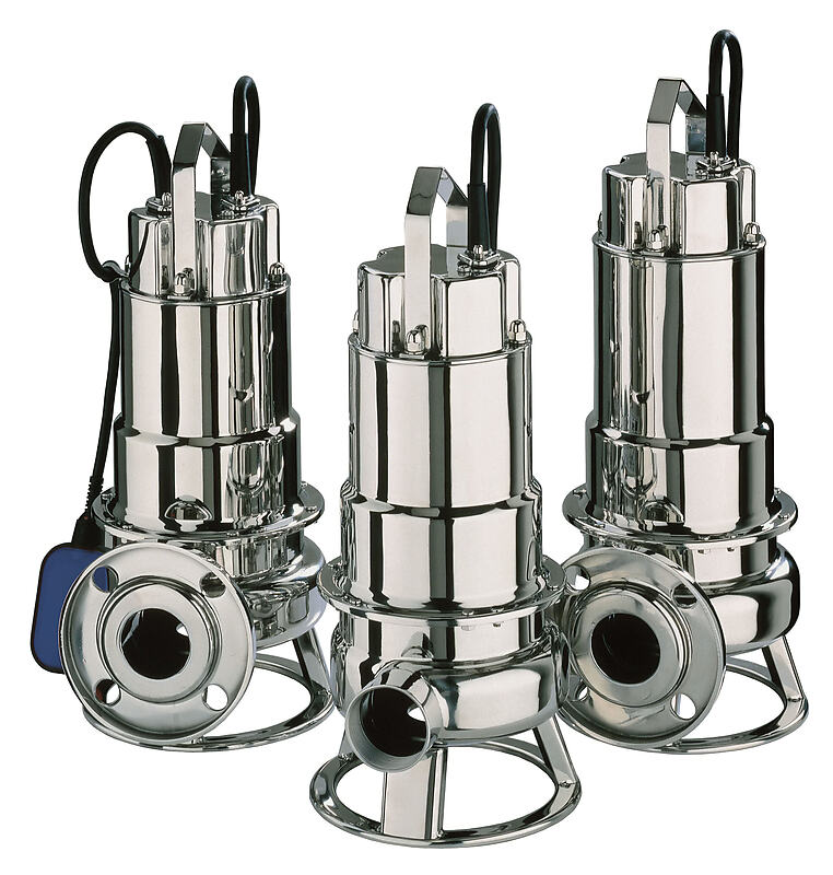 Погружной фекальный насос Ebara DW VOXF 75  из нержавеющей стали AISI 304 с вихревым рабочим колесом VORTEX и фланцевым соединением