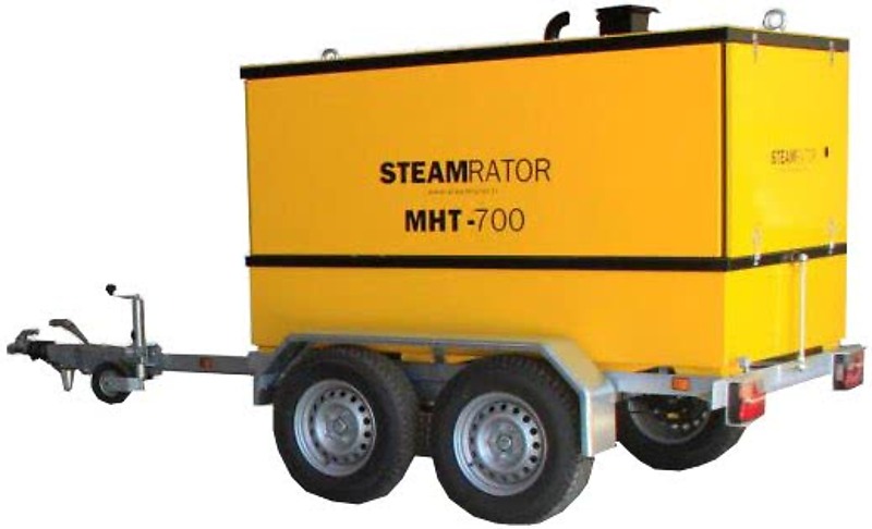 Мобильный парогенератор STEAMRATOR МНТ-700 Котел паровой водотрубный прямоточный  выполнен в виде автомобильного прицепа