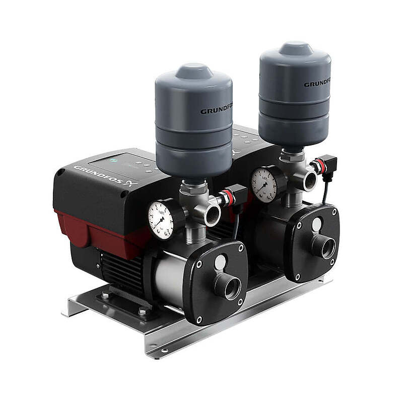 Комплектная насосная установка повышения давления Grundfos CMBE TWIN   с двумя насосами с предустановленной вилкой Schuko на каждом насосе и кабелем 1,5 м